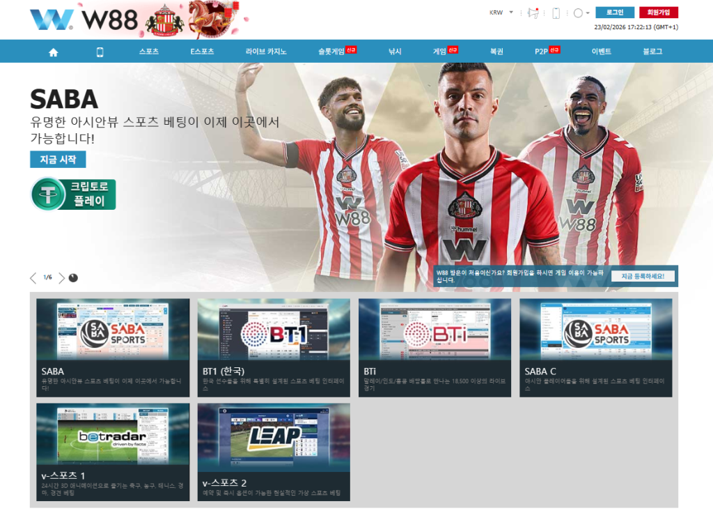 제공 스포츠 게임 화면