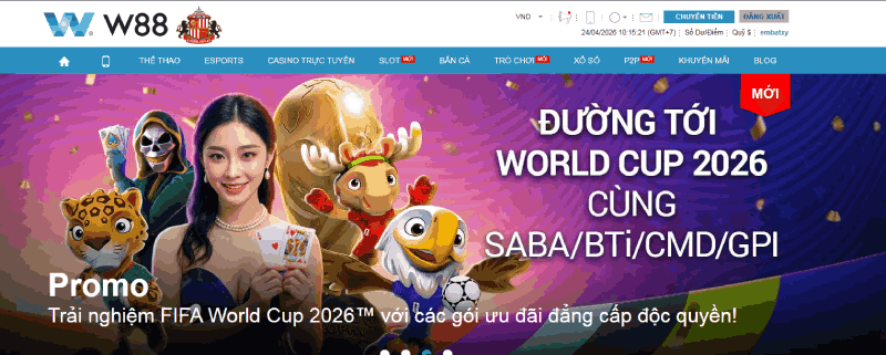 casino tiền điện tử W88